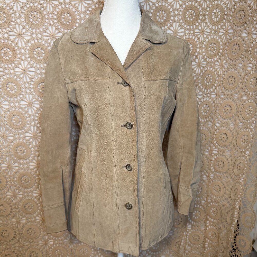 Suede Leather Jacket-Unknown Size and Brand